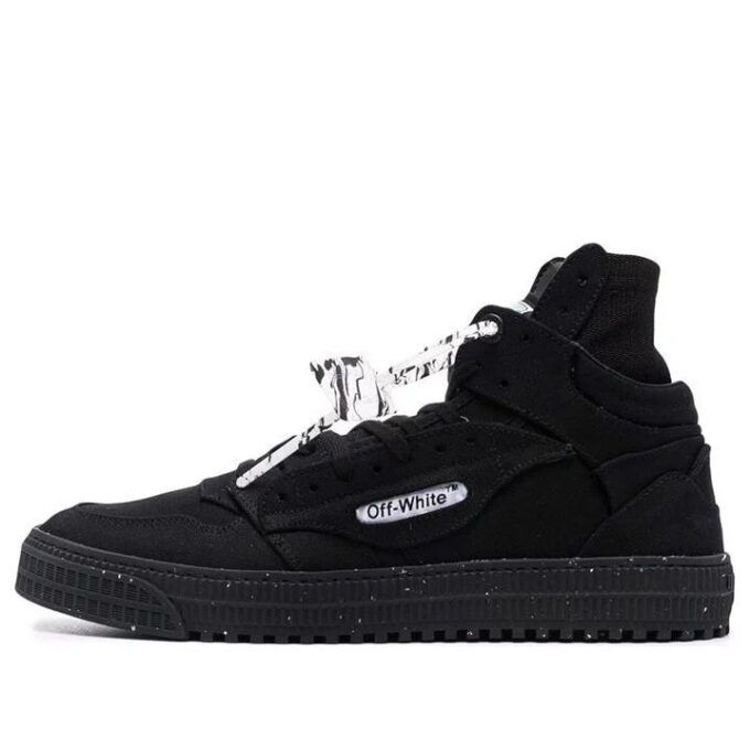 3.0 Zapatillas Off-Court High de lona ecológica «Black White»