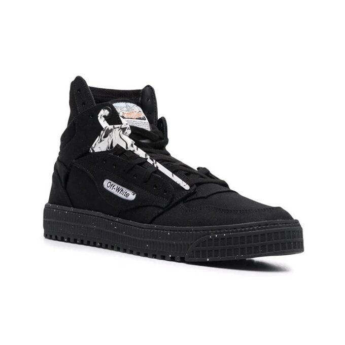 3.0 Zapatillas Off-Court High de lona ecológica «Black White»