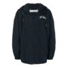 Abrigo con capucha tipo cortavientos Impressionism para hombre, negro