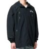 Abrigo con capucha tipo cortavientos Impressionism para hombre, negro