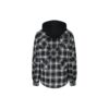 Abrigo de manga larga con capucha a cuadros FW20 para hombre, negro