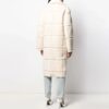 Abrigo liso Off-White de corte holgado en blanco cremoso