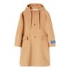 Abrigo midi con capucha de cachemira «Khaki»