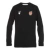 Algodón clásico con logo Apple estampado, cuello redondo y manga larga, negro