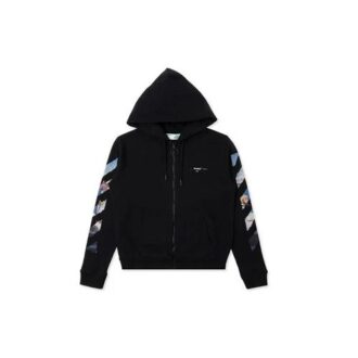Algodón con cremallera y estampado de flechas diagonales