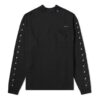 Algodón, cuello alto, manga larga, negro