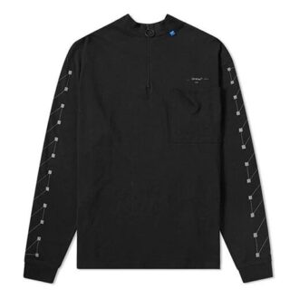 Algodón, cuello alto, manga larga, negro