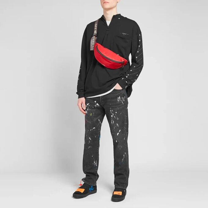 Algodón, cuello alto, manga larga, negro