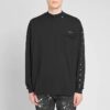 Algodón, cuello alto, manga larga, negro