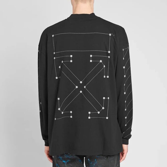 Algodón, cuello alto, manga larga, negro