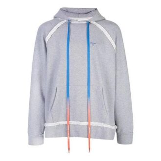 Arrow Gradient Drawstring Loose Fit Gris