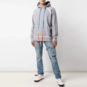 Arrow Gradient Drawstring Loose Fit Gris