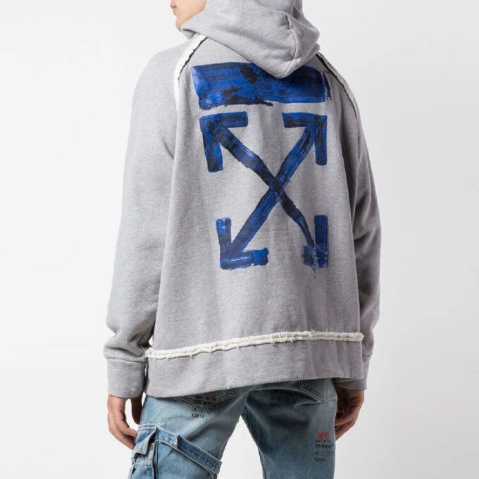 Arrow Gradient Drawstring Loose Fit Gris
