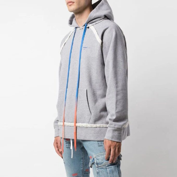 Arrow Gradient Drawstring Loose Fit Gris