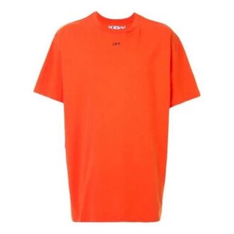 Arrow Printing Manga corta Naranja