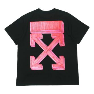 Back Arrow, camiseta de manga corta grande, negra