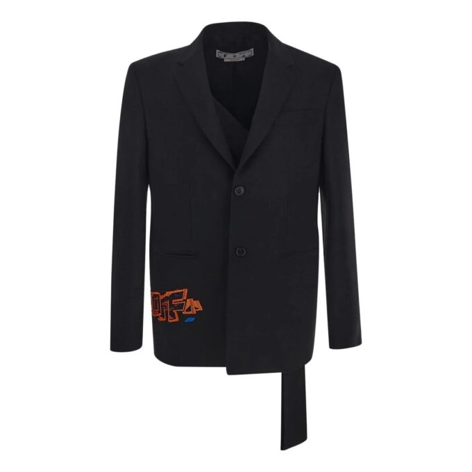 Blazer de una sola botonera con correa «Graf Coupe» «Negro»