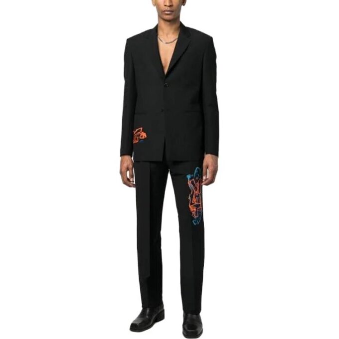 Blazer de una sola botonera con correa «Graf Coupe» «Negro»