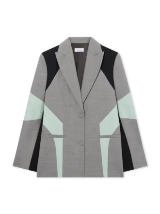 Blazer elástico con bloques de color