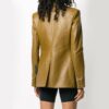 Blazer Off-White de doble botonadura con etiquetas en pico