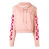 Blusa casual de corte holgado con mangas desmontables en color rosa, tono blanco roto