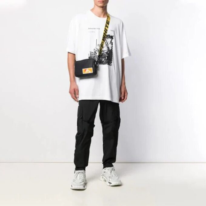 Bolso bandolera acolchado negro