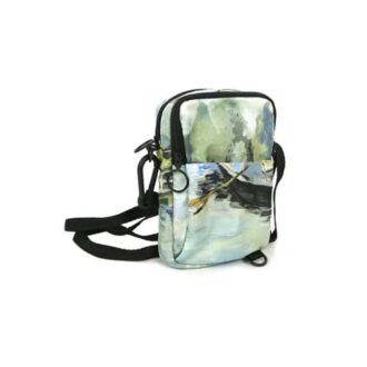 Bolso bandolera con estampado 19 Negro/Verde