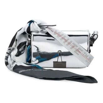 Bolso bandolera de cuero Off-White Binder «Silve»
