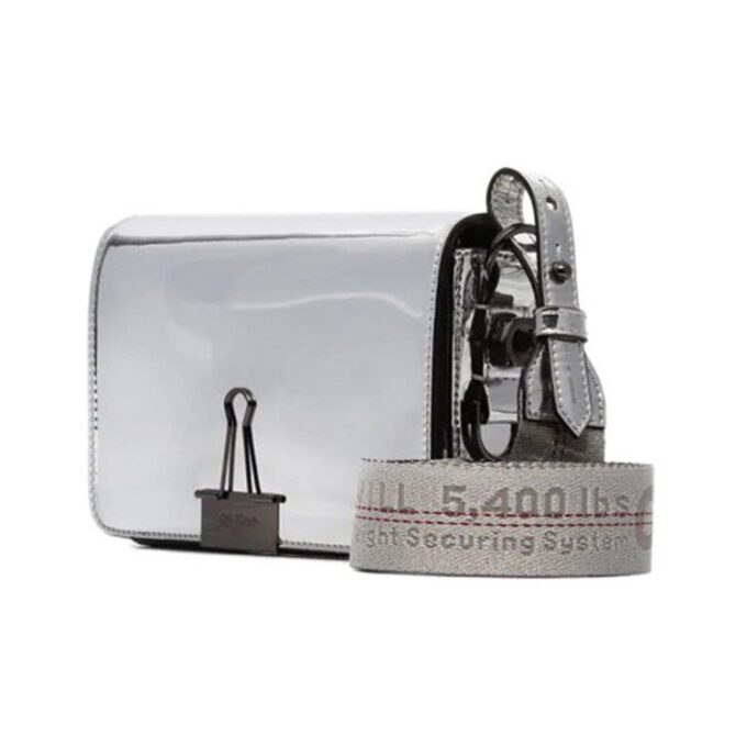 Bolso bandolera de cuero Off-White Binder «Silve»