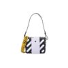 Bolso bandolera de piel de vaca a rayas en blanco roto y negro «Black White»
