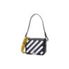 Bolso bandolera de piel de vaca a rayas en blanco roto y negro «Black White»