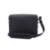 Bolso bandolera de piel de vaca a rayas en blanco roto y negro «Black White»