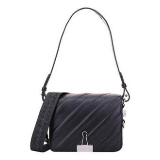 Bolso bandolera de piel de vacuno negro de Off-White