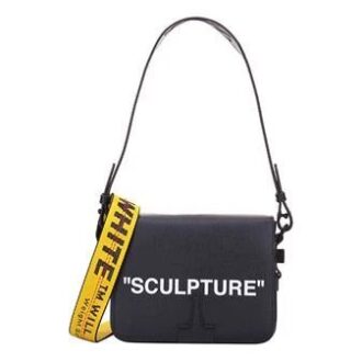 Bolso bandolera de piel de vacuno negro de Off-White