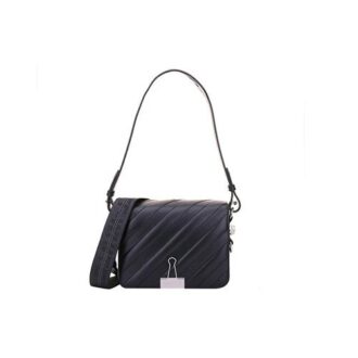 Bolso bandolera de piel de vacuno negro de Off-White