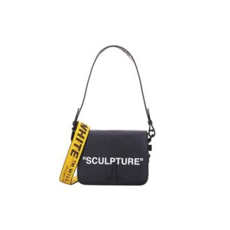 Bolso bandolera de piel de vacuno negro de Off-White