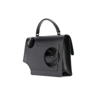 Bolso bandolera Jitney 2.8 de la serie Off-White Leather, color negro