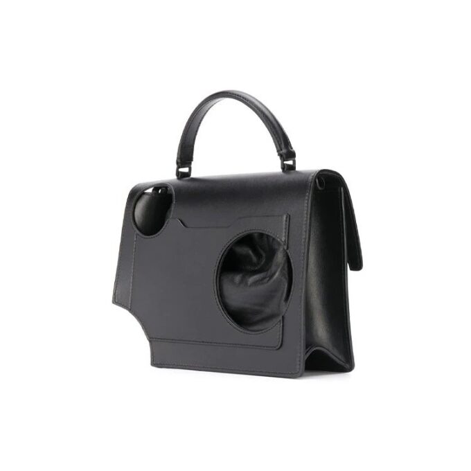 Bolso bandolera Jitney 2.8 de la serie Off-White Leather, color negro
