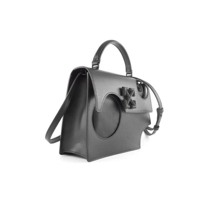 Bolso bandolera Jitney 2.8 de la serie Off-White Leather, color negro