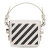 Bolso bandolera mini a rayas blanco