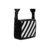 Bolso bandolera Off-White con Binder Clip y rayas, negro