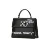 Bolso bandolera Off-White Jitney 1.4 con estampado de flechas y grafitis, negro