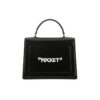Bolso bandolera Off-White Jitney 1.4 con estampado de flechas y grafitis, negro