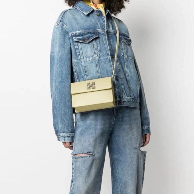 Bolso bandolera Off-White Jitney amarillo