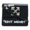 Bolso bandolera pequeño negro metalizado con estampado Cortex LOGO de la serie 20 Jitney0.7