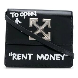 Bolso bandolera pequeño negro metalizado con estampado Cortex LOGO de la serie 20 Jitney0.7