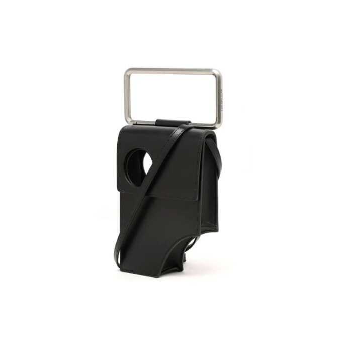 Bolso de cuero largo de un solo hombro 21 Negro