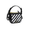 Bolso de cuero Off-White Deceleration, tamaño pequeño, negro