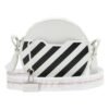 Bolso de hombro circular blanco con estampado de rayas Off-White c/o Virgil Abloh