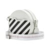 Bolso de hombro circular blanco con estampado de rayas Off-White c/o Virgil Abloh